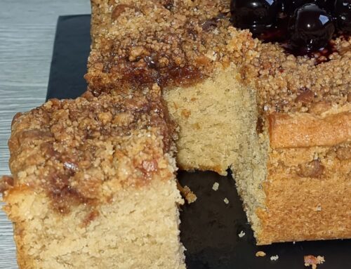 Baileys Cake with Ginger Snaps Crumb Topping