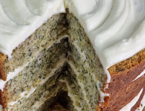 Plantain Spinach Cake with Cream Cheese Filling